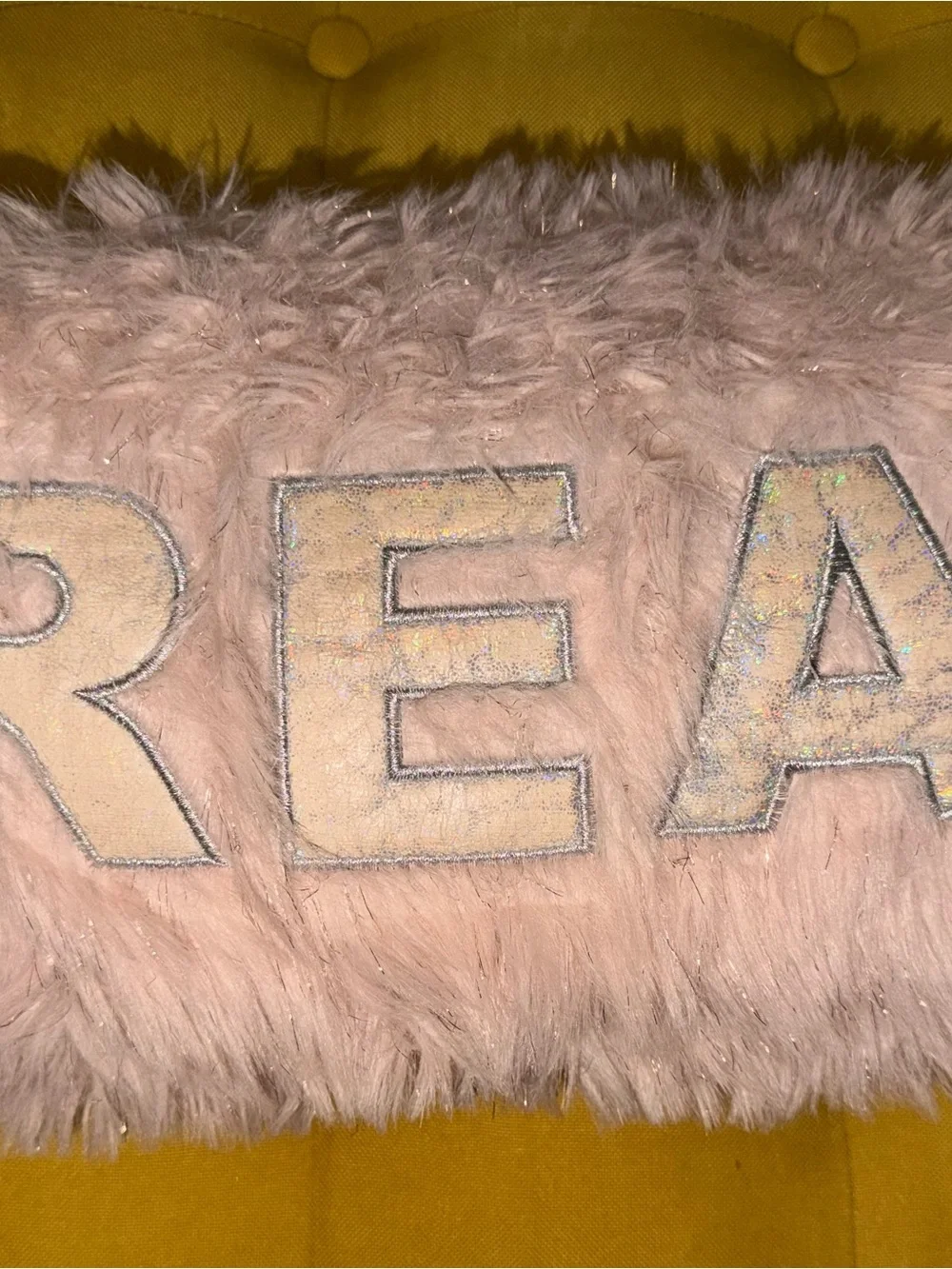 Justice Pink Sequin & Blush Faux Fur Pillow Set